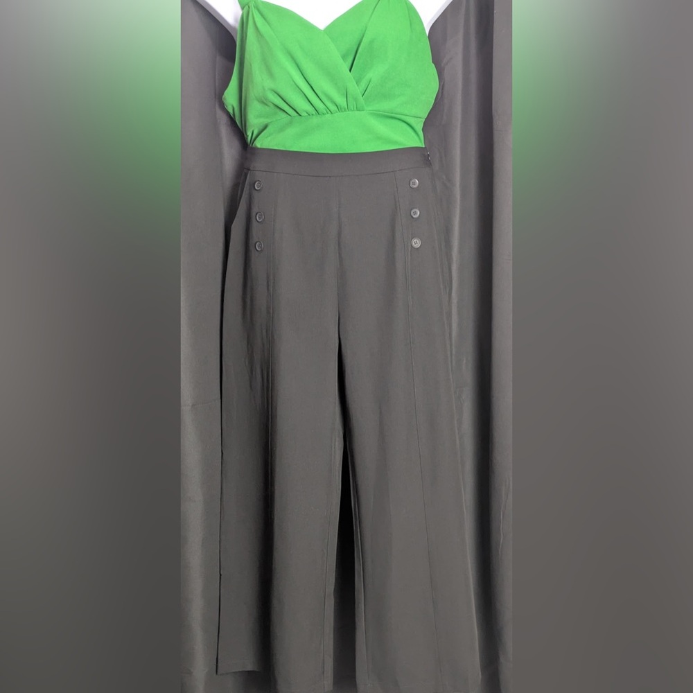 Belle Poque Women’s Casual High Waisted Wide leg Long Straight Black Pants